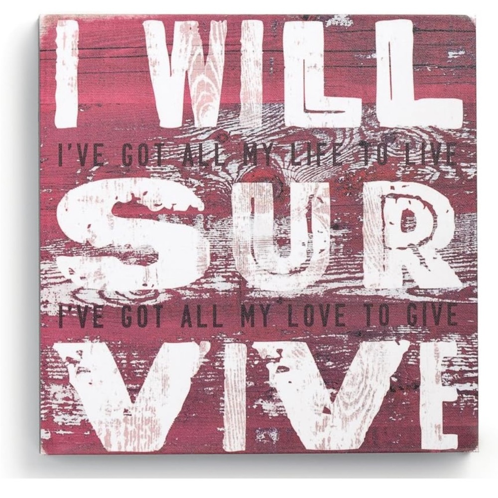 Lyricology “I will survive” wall decor